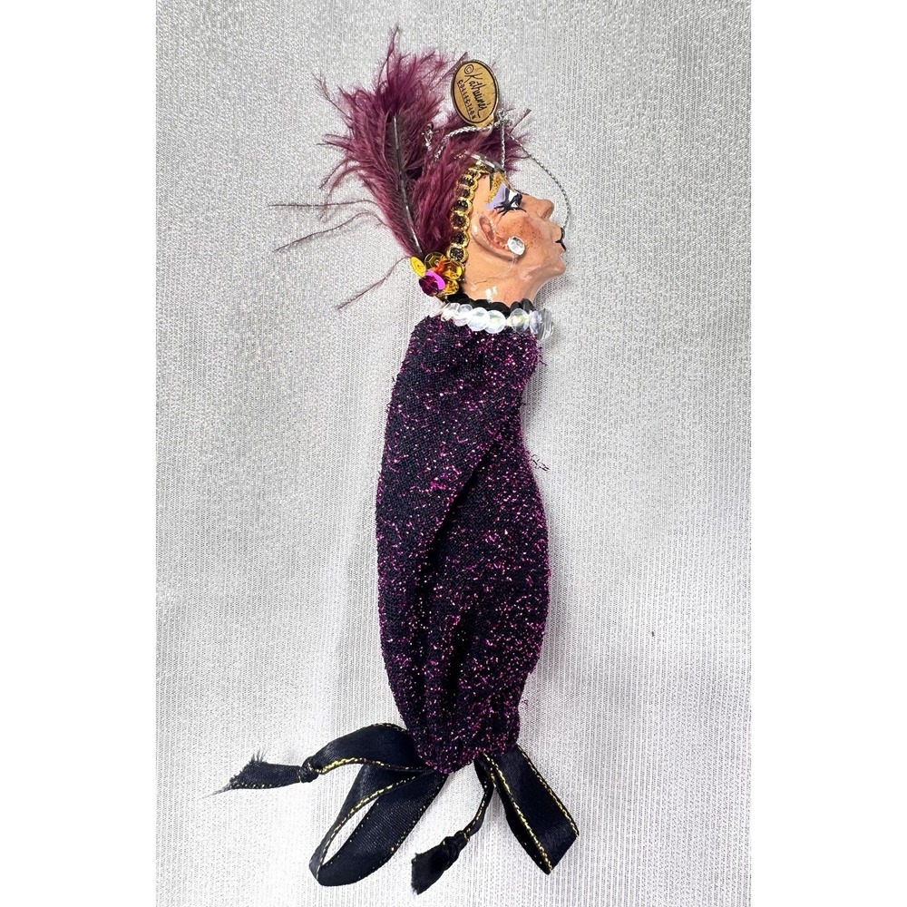 Katherine's Collection Showgirl Mardi Gras Candy Bag 7" Ornament Kleski Retired
